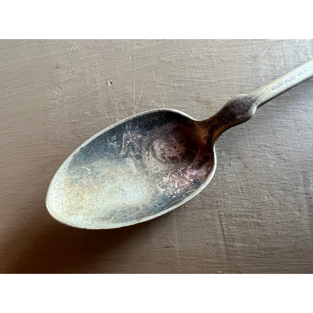 Rogers & Bro. A1 Teaspoon 6" Silverplate Antique Fiddle Pattern Star Hallmark